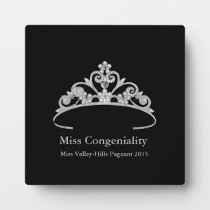 Placa Expositora Plaque de premios Miss America Silver Crown