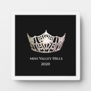 Placa Expositora Plaque de premios Miss America Silver Crown