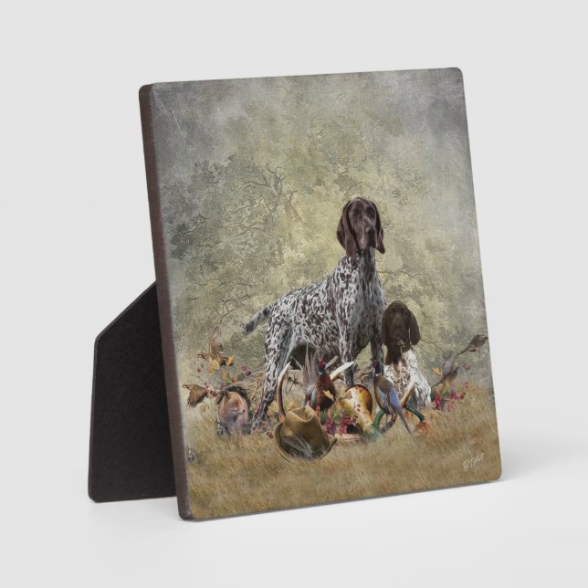 Placa Expositora Plaque de punteros de Shorthal alemán (Anverso)