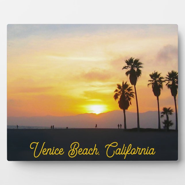 Placa Expositora Plaque de sol de Venice Beach California (Frente)