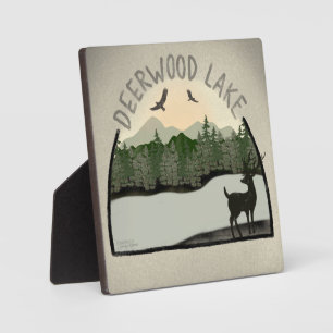 Placa Expositora Plaque Deerwood Lake Deer Inespirivity