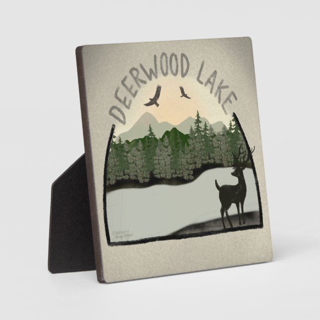 Placa Expositora Plaque Deerwood Lake Deer Inespirivity (Anverso)