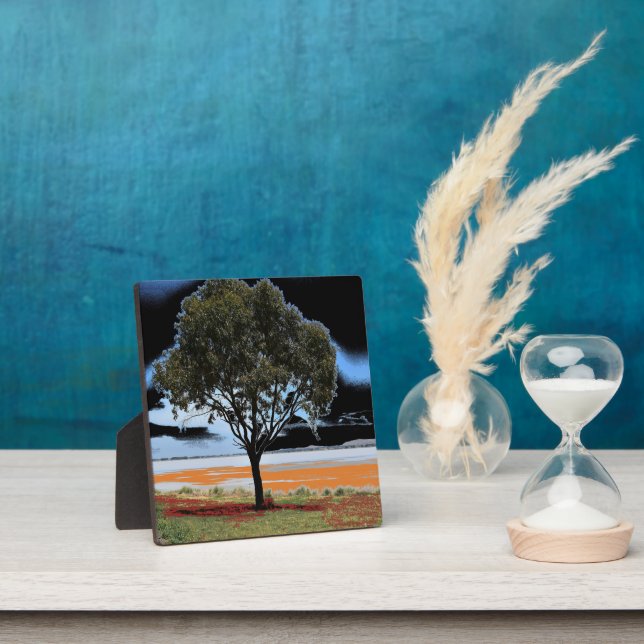 Placa Expositora Plaque del árbol individual del lago Beeac (in situ)