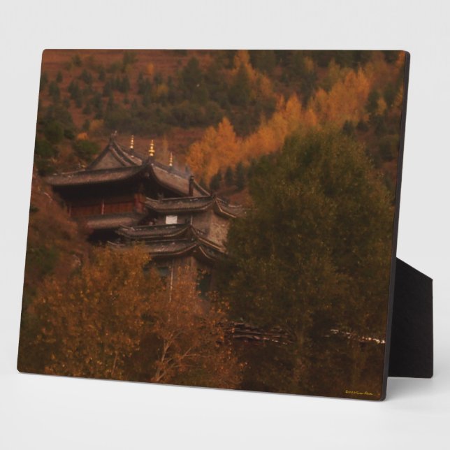 Placa Expositora Plaque del templo budista (Lado)