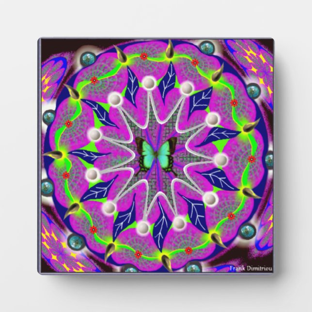 Placa Expositora Plaque fotográfico cuadrado con caballete (Frente)