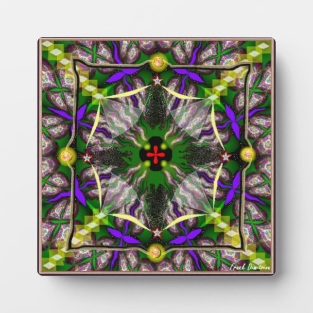 Placa Expositora Plaque fotográfico cuadrado con caballete (Frente)