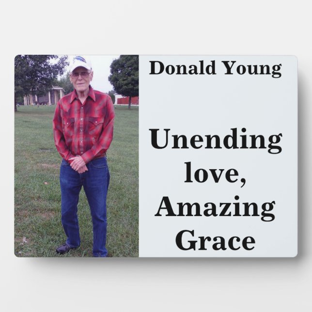 Placa Expositora Plaque fotográfico, Personalizado conmemorativo (Frente)