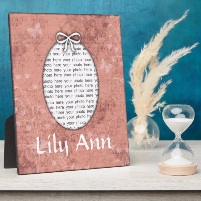 Placa Expositora Plaque fotográfico personalizado para Chica person (Lado)