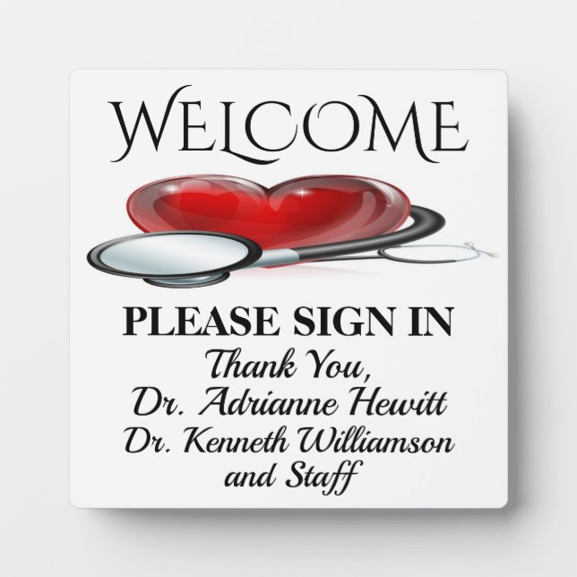 Placa Expositora Plaque médico (Frente)