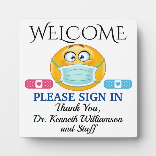 Placa Expositora Plaque médico (Frente)