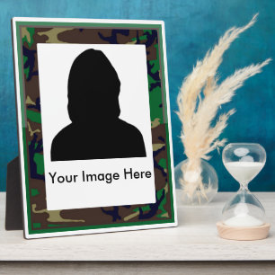 Placa Expositora Plaque militar de Woodland Camo