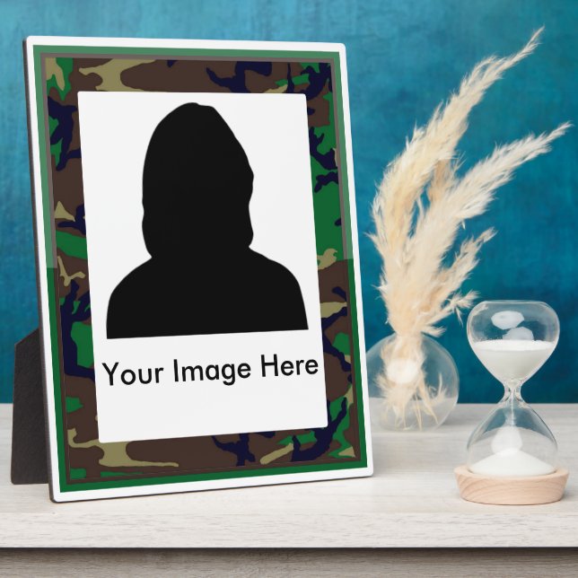 Placa Expositora Plaque militar de Woodland Camo (Lado)