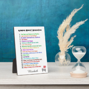 PLACA EXPOSITORA PLAQUE PERSONALIZADO DE AFIRMATIONS