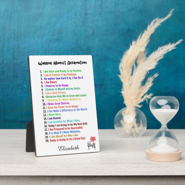 PLACA EXPOSITORA PLAQUE PERSONALIZADO DE AFIRMATIONS (Lado)