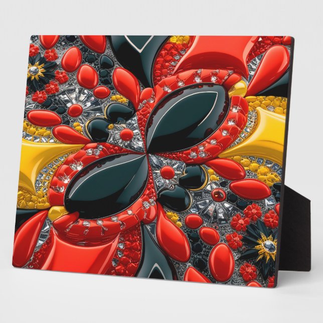 Placa Expositora Plata con Alemania Colores Diseño moderno (Lado)