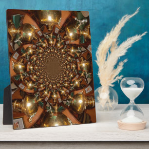 Placa Expositora Plata y Oro Elegante Té Cultura - Samov de época