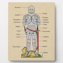 Placa Expositora Plate medieval Armor Circa 1430