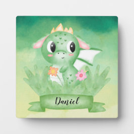 Placa Expositora Plato acuático Cute Baby Dragon