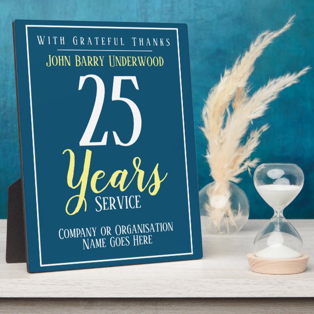 Placa Expositora Plato de premios Long Service (Lado)