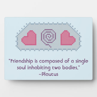 Placa Expositora Plautus Friendship Quote Plaque