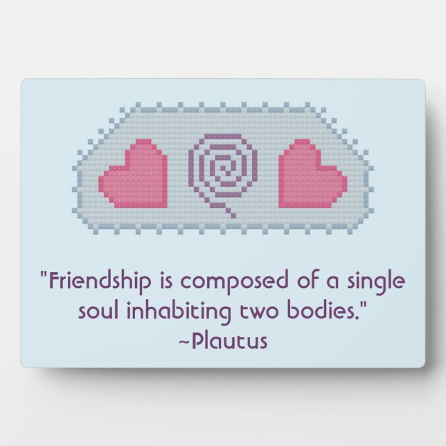 Placa Expositora Plautus Friendship Quote Plaque (Frente)