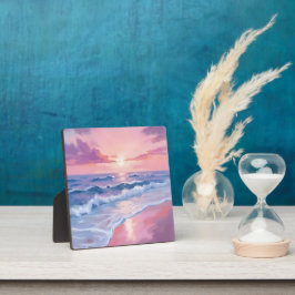 Placa Expositora Playa de Algodón de Azúcar | Pintura de olas del o