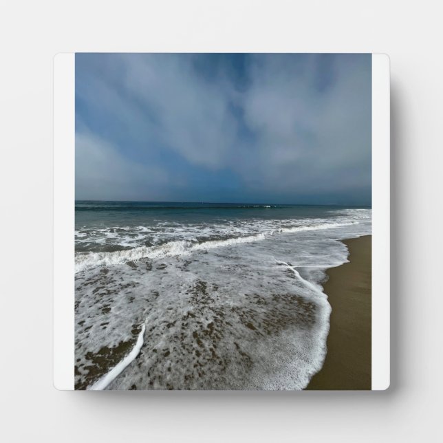 Placa Expositora Playa Santa Mónica en otoño. (Frente)