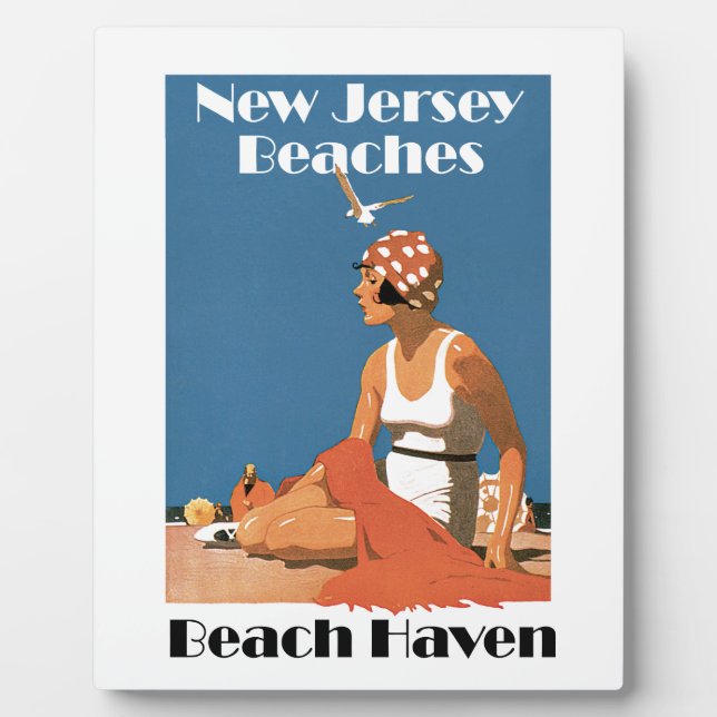 Placa Expositora Playas de Nueva Jersey ~ Beach Haven (Frente)