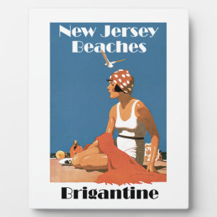 Placa Expositora Playas de Nueva Jersey ~ Brigantine
