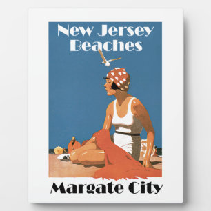 Placa Expositora Playas de Nueva Jersey ~ Margate City