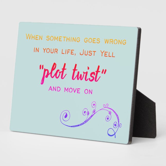 Placa Expositora Plot Twist Humorous Book Club   (Lado)