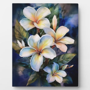 Placa Expositora Plumeria Moonlight de Hawái