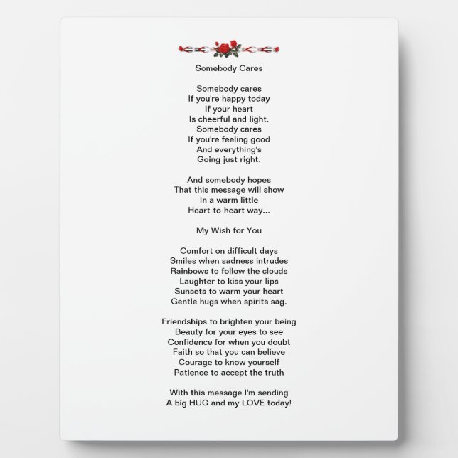 Placa Expositora Poem Plaque (Frente)