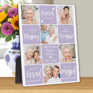 Placa Expositora Poema conmemorativo moderno de 6 Collages de fotos