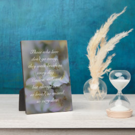 Placa Expositora Poema de aquellos que aman y no se van