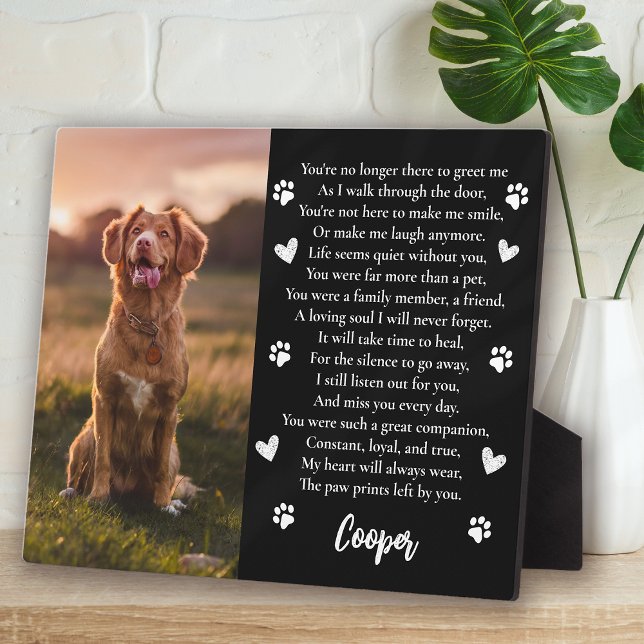 Placa Expositora Poema de Dog Memorial Foto Keepsake (Subido por el creador)