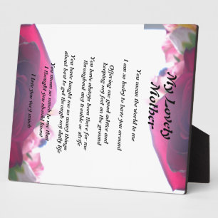 Placa Expositora Poema de la madre