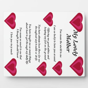 Placa Expositora Poema de la madre