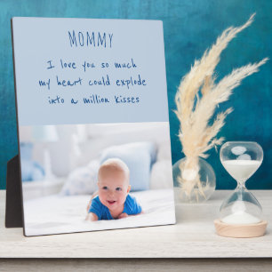 Placa Expositora Poema de mamá y foto de niño bebé Personalizado