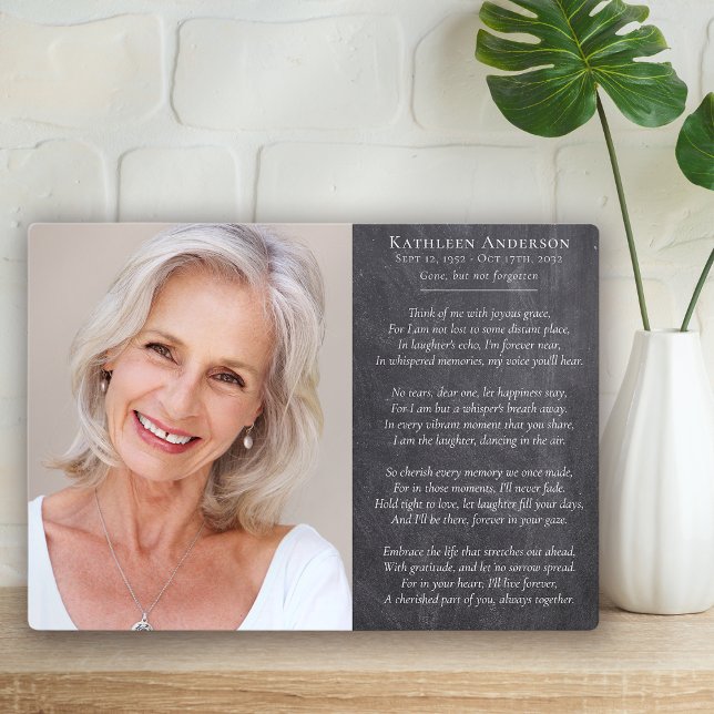 Placa Expositora Poema de Pensarme Foto Memorial de Condolencias (Subido por el creador)