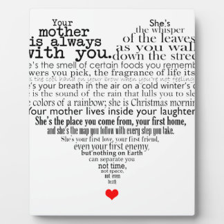 Placa Expositora Poema del día de la madre