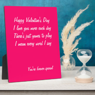 Placa Expositora poema el día de San Valentín