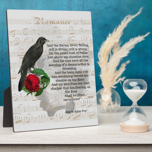 Placa Expositora Poe's The Raven Collage Tabletop (Lado)