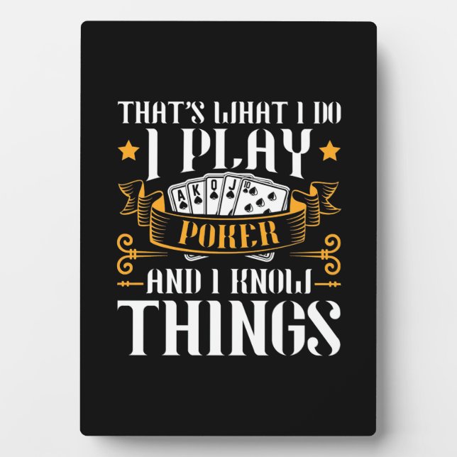 Placa Expositora Poker That Is What I Play (Frente)