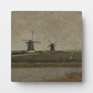 Placa Expositora Polder con molinos cerca de Overschie