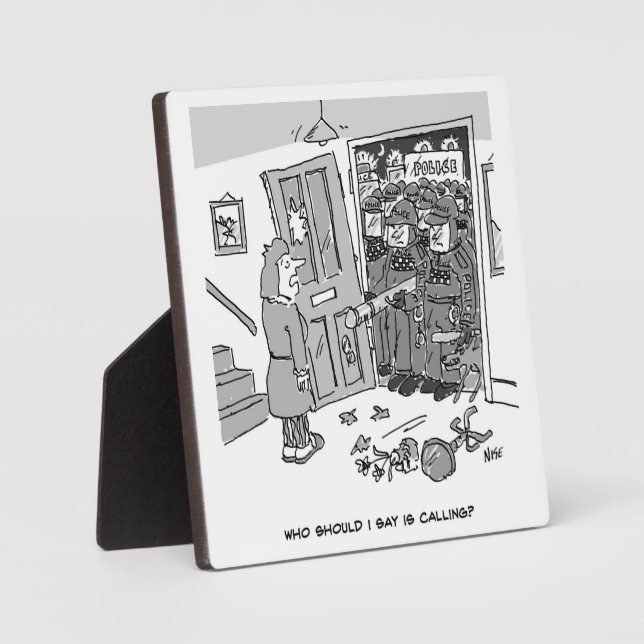 Placa Expositora Policía antidisturbios arremete contra una propied (Anverso)