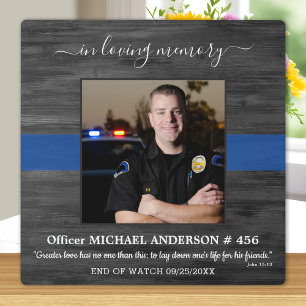 Placa Expositora Policía Memorial A La Policía En Memoria De Amor