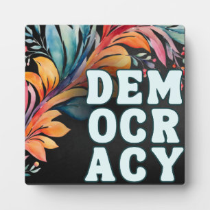 Placa Expositora Política de Declaración Simple Colorida Retro Demo
