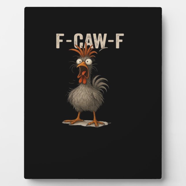 Placa Expositora Pollo F-Caw-F Retro Clásico (Frente)