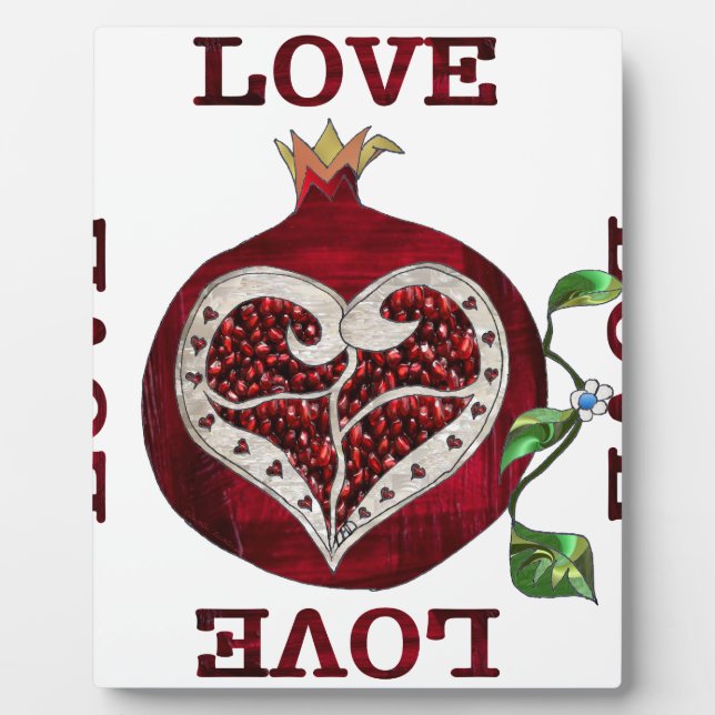 Placa Expositora Pomegranate Heart LOVE Valentine (Frente)